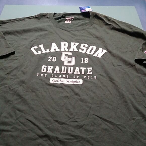 NWT Clarkson University Class of 2018 Graduate Men's 3XL Short Sleeve T Shirt - Picture 1 of 6